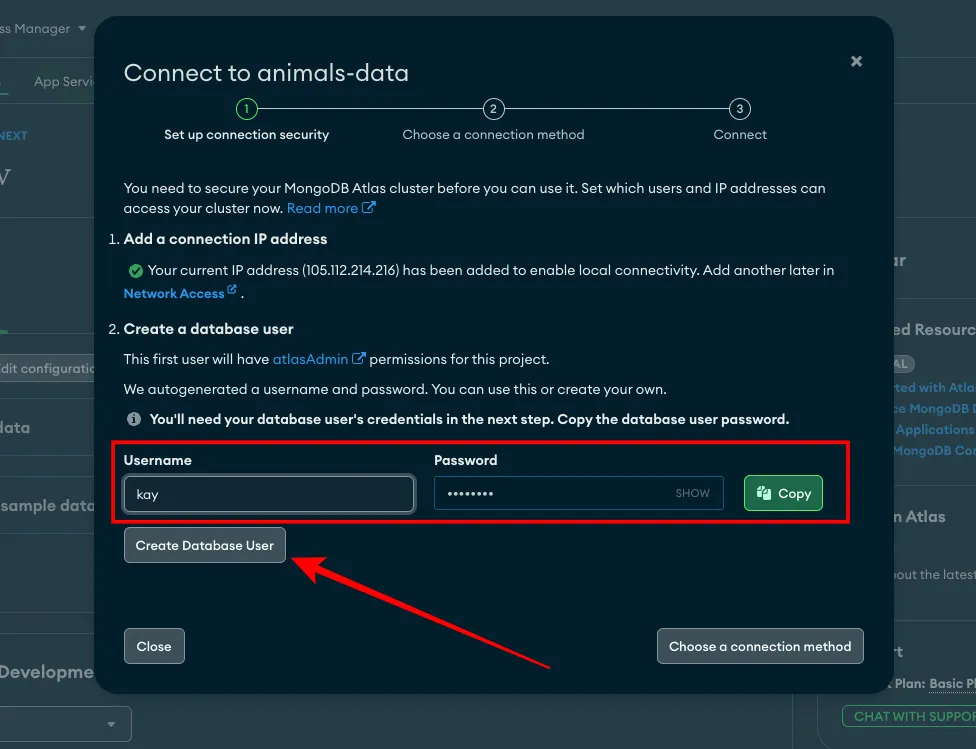 Create Database User