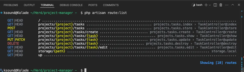Astro blog template default page link highlight code