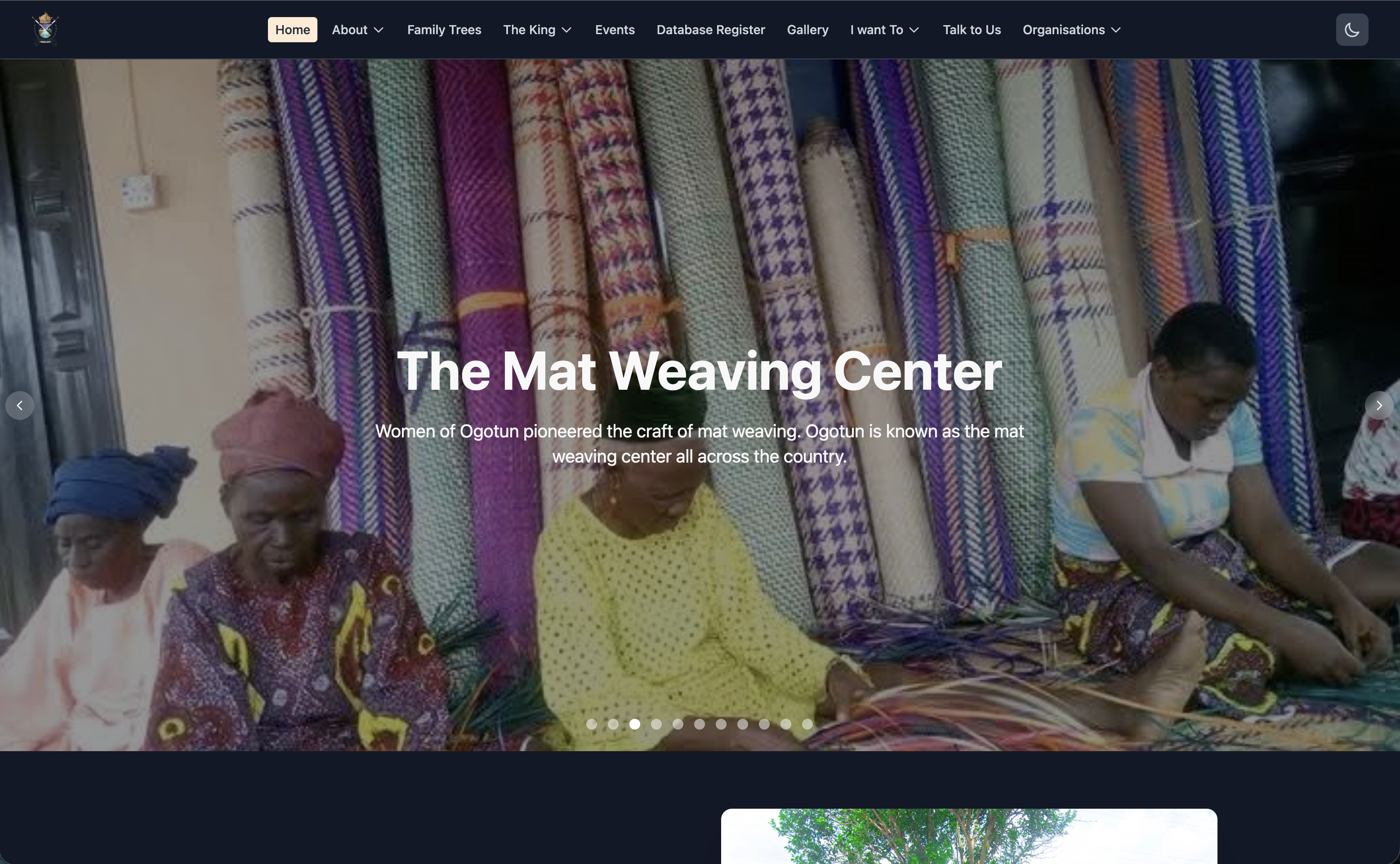 Ogotun Ekiti official town website — desktop view